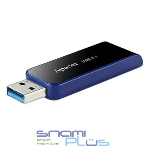 Флеш накопичувач USB 64Gb Apacer AH356, Black, USB 3.2 Gen 1 (AP64GAH356B-1) 170638 фото