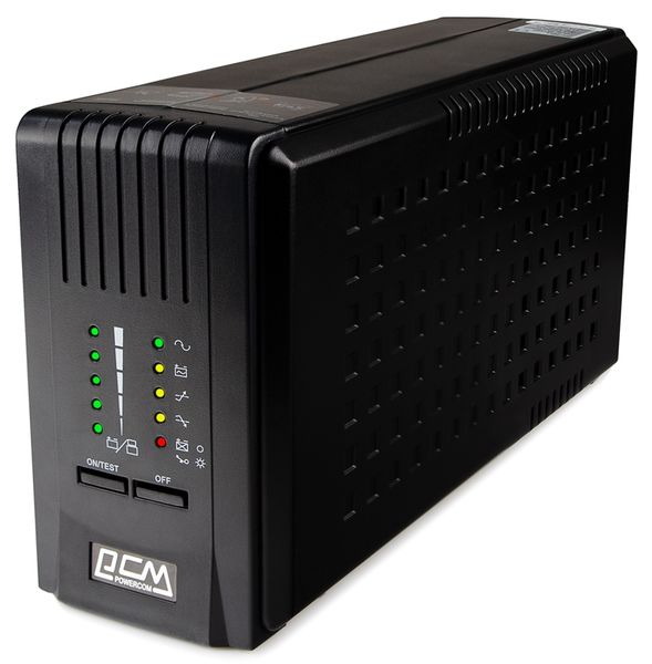 Джерело безперебійного живлення PowerCom SPT-700-II LED Black, 700 ВА, 560 Вт, чиста синусоїда, лінійно-інтерактивний, AVR, 5 розеток (IEC) 274438 фото
