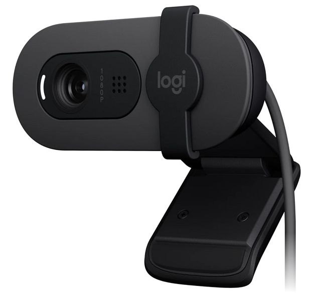Веб-камера Logitech Brio 105 Business, Graphite, 1920x1080 / 30 fps, фіксований фокус, мікрофон, кут огляду 58°, RightLight 2, USB, 1 м (960-001592) 274344 фото