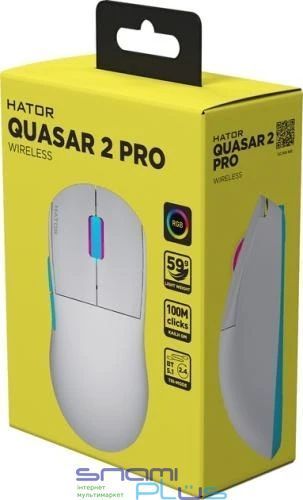 Миша бездротова Hator Quasar 2 Pro, White/Cerulean (HTM561WC) 294564 фото