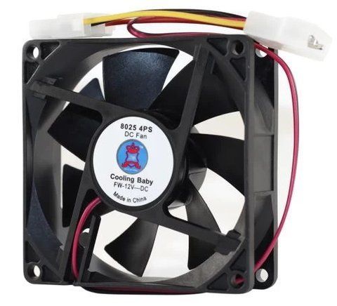 Вентилятор 80 мм, Cooling Baby 8025 4PS, Black 225121 фото
