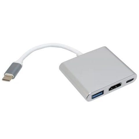 Хаб USB Patron, Grey (PN-Type-C-HUB)) 284679 фото