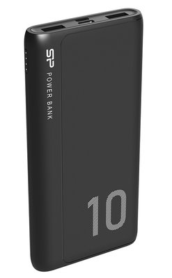 Універсальна мобільна батарея 10000 mAh, Silicon Power GP15, Black, 2xUSB (5V, 2.1A), захист smartSHIELD (SP10KMAPBKGP150K) 246218 фото