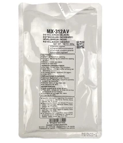 Девелопер Sharp AR-5726/5731, MX-M260/M310, 300 г / 100 000 копій (MX312GV) 276904 фото