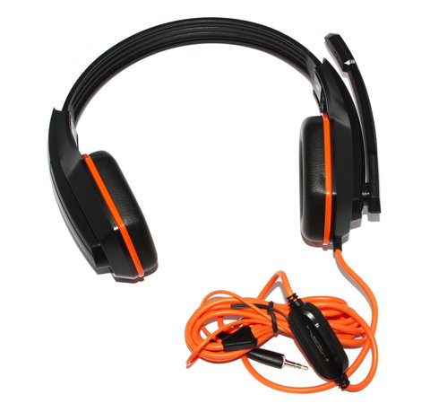 Навушники Gemix W-330 Gaming Black/Orange, 2 x Mini jack (3.5 мм), накладні, кабель 2.4 м 132788 фото