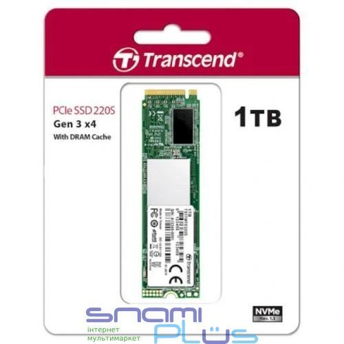 Твердотільний накопичувач SSD 1Tb, Transcend 220S, PCI-E 3.0 x4, M.2 (TS1TMTE220S) 181458 фото