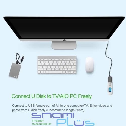 Кабель USB 2.0 AM - USB AF, 2 м, Black, Ugreen US103 (10316) 314822 фото