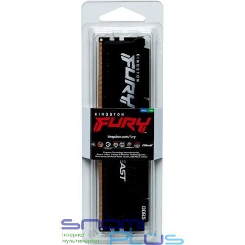 Пам'ять 16Gb DDR5, 6000 MHz, Kingston Fury Beast (EXPO), Black (KF560C30BBE-16) 287305 фото