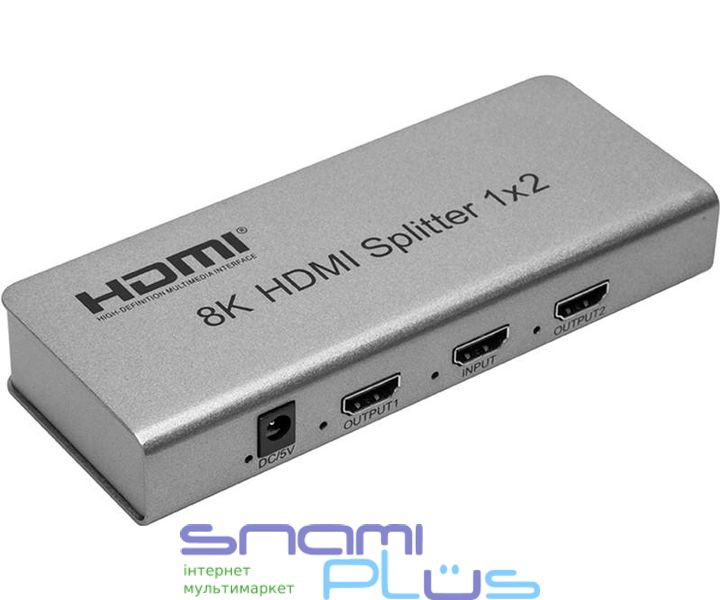 Сплиттер HDMI 1x2, версия 1.4, 8K, PowerPlant (CA914197) 281870 фото