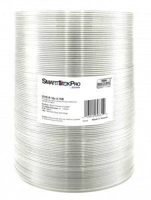 Диск DVD-R 100 SmartDisk Pro, 4.7Gb, 16x, Blank Shiny Silver, Wrap (69833) 241291 фото
