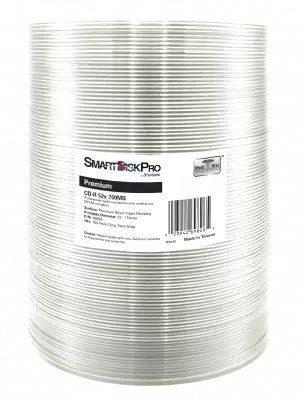 Диск CD-R 100 SmartDisk Pro, 700Mb, 52x, Premium Silver Inkjet Printable (23-118 мм), Wrap (69826) 241286 фото