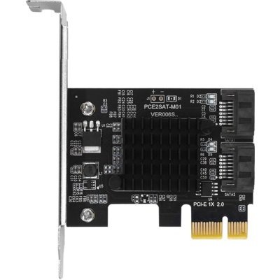 Контролер PCI-E x1 - 2 x SATA3, Dynamode, чіпсет Marvell 88SE9125 (PCI-E-2xSATAIII-Marvell) 269436 фото