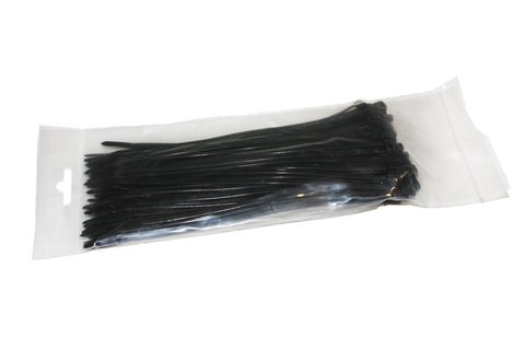 Стяжки для кабелю, 300 мм х 4,8 мм, 100 шт, Black 135257 фото