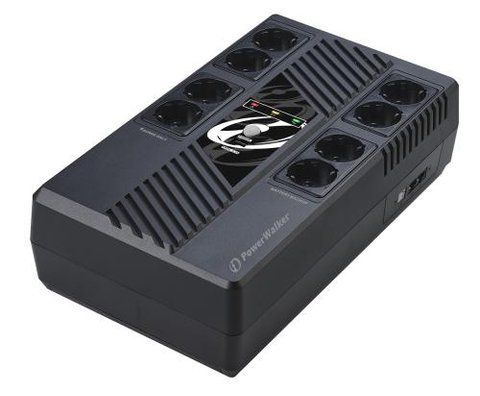 Джерело безперебійного живлення PowerWalker VI 1000 MS, Black, 1000ВА/600Вт (10121162) 224932 фото