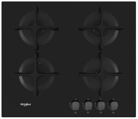 Варильна поверхня Whirlpool GOB 616/NB, Black, незалежна, газова, 4 конфорки, 56х48-49,2 мм 213690 фото