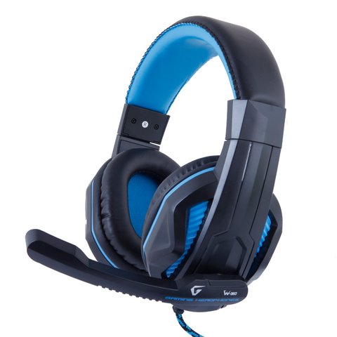 Навушники Gemix W-360 Black/Blue, мікрофон, ігрові 132790 фото