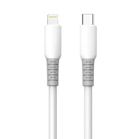 Кабель Type-C - Lightning, 1 м, White, ColorWay, 30 Вт, 3A, Liquid Silicone (CW-CBPDCL093-WT) 330119 фото