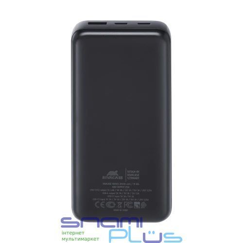 Универсальная мобильная батарея 20000 mAh, RivaCase Rivapower VA1082, Black, 65 Вт 323123 фото