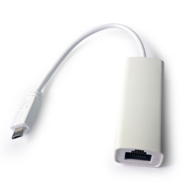 Мережевий адаптер microUSB  Ethernet, 10/100 Mbps, White, Gembird (NIC-mU2-01) 207561 фото