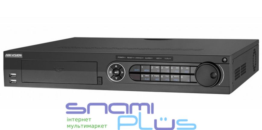 Відеореєстратор IP Hikvision DS-7316HUHI-K4, Black, 16xIP каналів, 2 HDMI, 1 VGA, 1 CVBS, 3840x2160, H.265+, H.265, H.264+, H.264, 2 RJ45, 3 USB, 510x165x500 мм, 5 кг 263410 фото