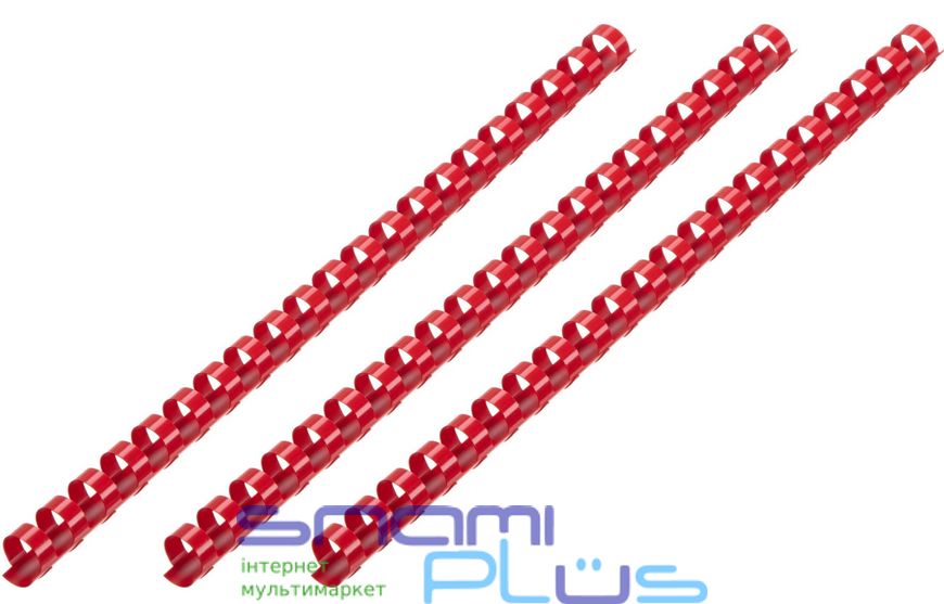 Пружини пластикові 2E, діаметр 14 мм, червоні, 100 шт (2E-PL14-100RD) 258812 фото