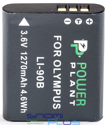 Аккумулятор Olympus Li-90B, PowerPlant, 1270 mAh / 3.6 V, Li-Ion (DV00DV1307) 244653 фото