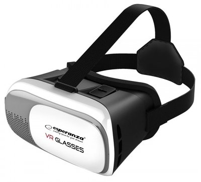 Окуляри Esperanza 3D VR, Black/White, лінза 40 мм, макс. висота телефону 16 см (EMV300) 218257 фото