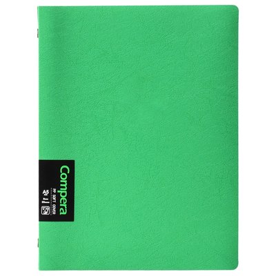 Зошит для нотаток А5, 50 арк, Green, лінія, офсет, на пружині, пластикова обкладинка, Comix 'Compera' (C7005-green) 270392 фото