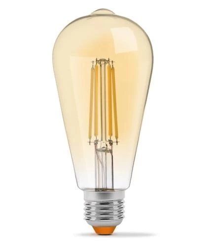 Лампа світлодіодна E27, 6 Вт, 2200K, ST64, Videx Filament, 600 Лм, 220V, дімерна (VL-ST64FAD-06272) 272359 фото