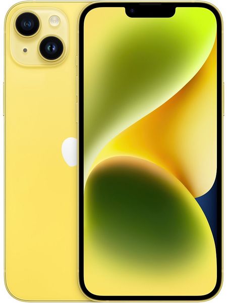 Смартфон Apple iPhone 14 Plus (A2886) Yellow, 128GB, Nano-SIM + eSIM, 6.7' (2778х1284, OLED, 458 PPI), A15 Bionic, Wi-Fi 6, Bluetooth 5.3, 5G, NFC, 12 Mp + 12Mp, Lightning, iOS 16 (MR693RX/A) 266238 фото