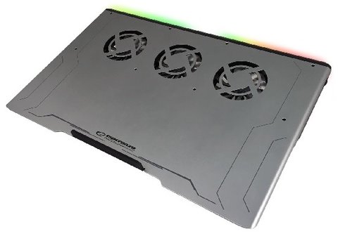 Підставка для ноутбука до 17' Esperanza 'Boreas', Grey, 3x8 см вентилятори (20-26 dB, 2200-2500 rpm), 8 режимів RGB підсвічування, 2xUSB, 420x270x30 мм (EGC108) 253306 фото
