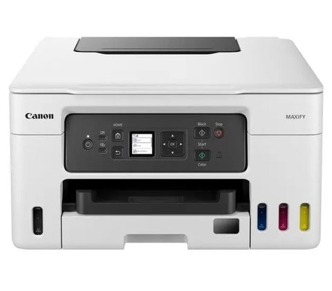 БФП струменевий кольоровий A4 Canon GX3040, White/Black, WiFi, 1200x600 dpi, дуплекс, до 18/13 стр/хв, монохромний РК-екран 1.35', USB, вбудоване СБПЧ, чорнило GI-46 (5777C009) 263325 фото