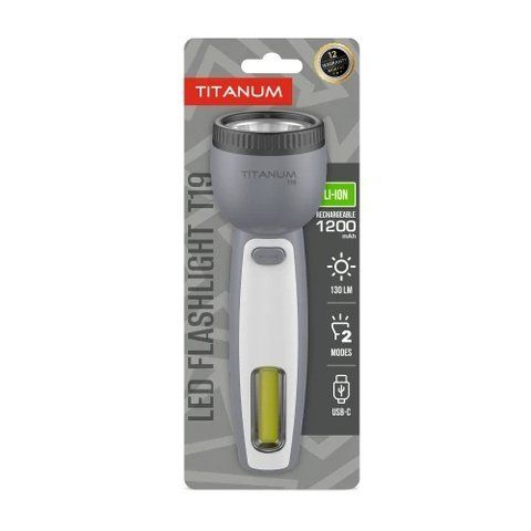 Фонарь ручной Titanum T19, Gray, 130 Лм (TLF-T19) 328546 фото
