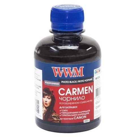 Чорнило WWM Canon CARMEN, Photo Black, 200 мл, водорозчинне, універсальне (CU/PB) 49659 фото