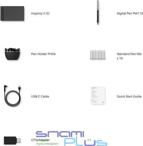 Планшет Huion Inspiroy 2S (H641P), Black 275300 фото