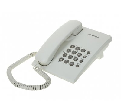 Телефон Panasonic KX-TS2350UAW White, повторний набір останнього номера, кнопка 'флеш', перемикання тон./імп. набору, регулювання гучності дзвінка, регулювання гучності динаміка 118837 фото