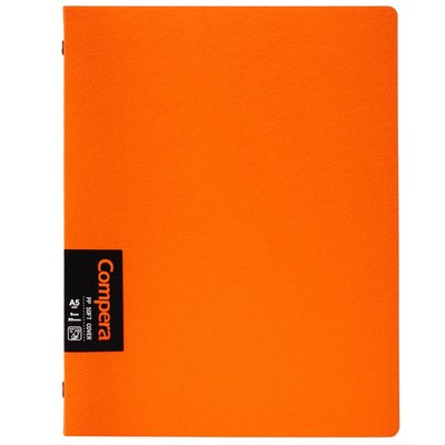 Зошит для нотаток А5, 50 арк, Orange, лінія, офсет, на пружині, пластикова обкладинка, Comix 'Compera' (C7005-orange) 270393 фото