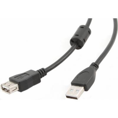 Кабель-подовжувач USB 3 м Cablexpert Black, феритовий фільтр (CCF-USB2-AMAF-10) 117998 фото