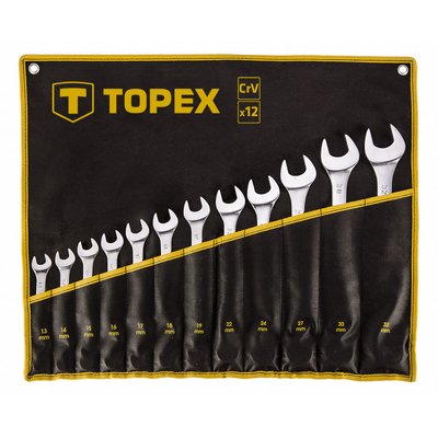 Набір ключів комбінованих Topex, 12 шт (35D758), 13-32 мм 186119 фото