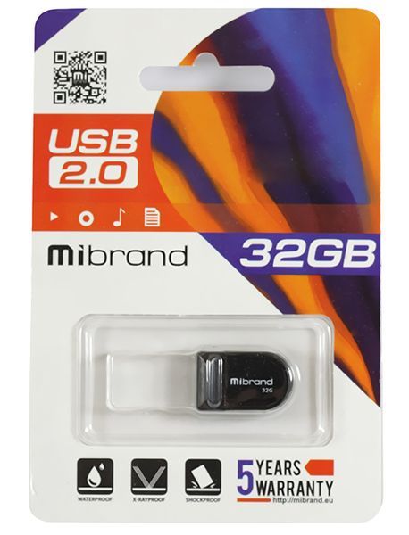 USB Flash Drive 32Gb Mibrand Scorpio Black (MI2.0/SC32M3B) 216736 фото