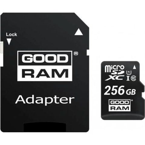 Карта пам'яті microSDXC, 256Gb, Goodram M1AA, SD адаптер (M1AA-2560R12) 224770 фото