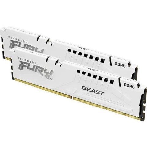 Память 32Gb x 2 (64Gb Kit) DDR5, 5200 MHz, Kingston Fury Beast, White (KF552C36BWEK2-64) 265431 фото