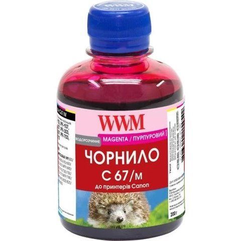 Чорнило WWM Canon PFI-102/107/203/303/703, Magenta, 200 мл, водорозчинне (C67/M) 158849 фото