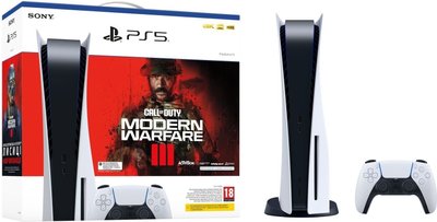 Ігрова приставка Sony PlayStation 5, White, з Blu-ray приводом + Call of Duty: Modern Warfare III (код активації PS Store) 277683 фото