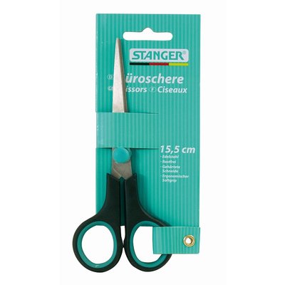 Ножиці офісні Stanger, Black/Green, 155 мм (340102) 226646 фото