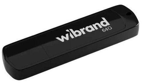 Флеш накопитель USB 64Gb Wibrand Grizzly, Black, USB 2.0 (WI2.0/GR64P3B) 286778 фото