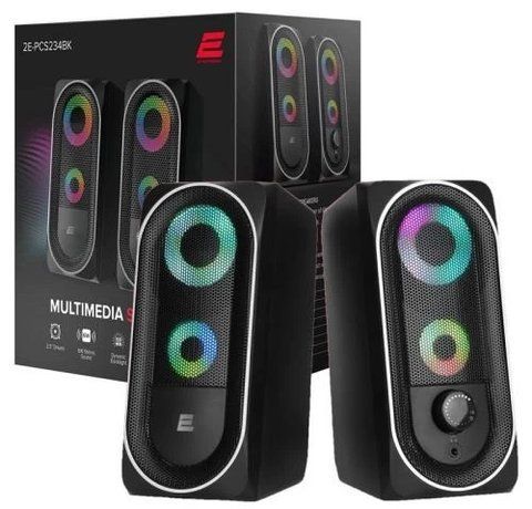 Колонки 2E PCS234 RGB, Black, USB (2E-PCS234BK) 253721 фото