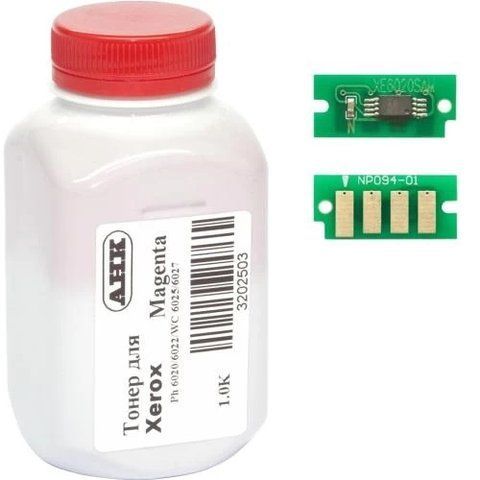 Тонер + чип Xerox Phaser 6020/6022, WorkCentre 6025/6027, Magenta, 30 г / 1000 копий, AHK (3202501) 283876 фото