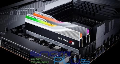 Память 32Gb x 2 (64Gb Kit) DDR5, 6400 MHz, G.Skill Trident Z5 RGB, Silver (F5-6400J3239G32GX2-TZ5RS) 257608 фото