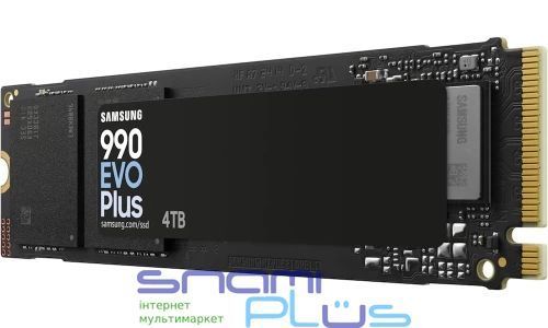 Твердотільний накопичувач SSD 4Tb, Samsung 990 Evo Plus, PCI-E 5.0 x2, M.2 (MZ-V9S4T0BW) 299910 фото